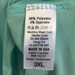 LuLaRoe Tops - LuLaRoe Perfect Tee NWT 3X Plus size Solid Teal LuLaRoe Tops - LuLaRoe Perfect Tee NWT 3X Plus size Solid Teal